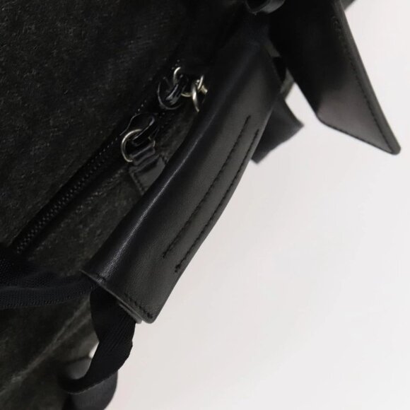 PRADA Boston Bag Wool 2way Gray Auth - Picture 6 of 16